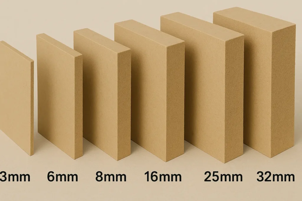 انواع mdf بر اساس ذخامت